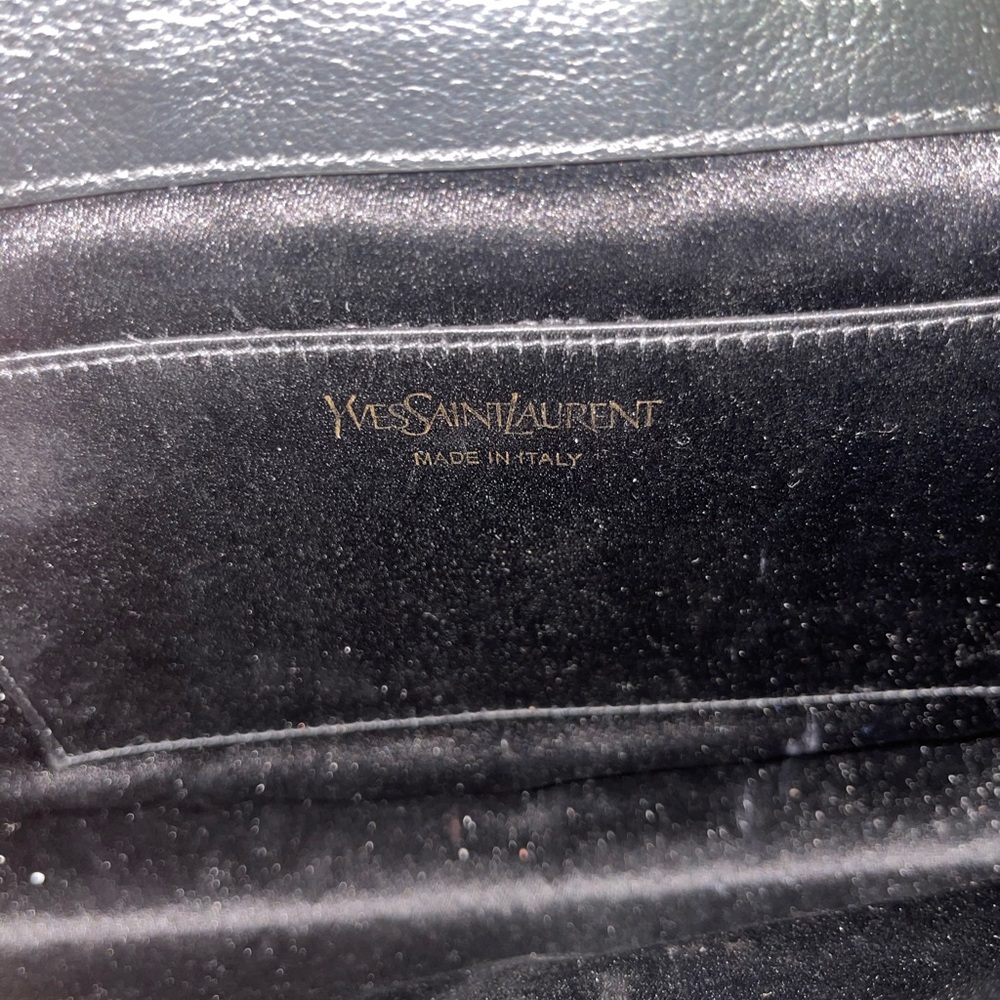 Black authentic YSL clutch with duster bag. - Picture 7 of 8